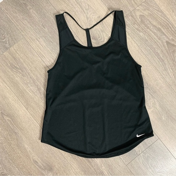 Nike Womens Dri fit Breathe Loose Tank Top T-Back Black Size Medium - Picture 4 of 13